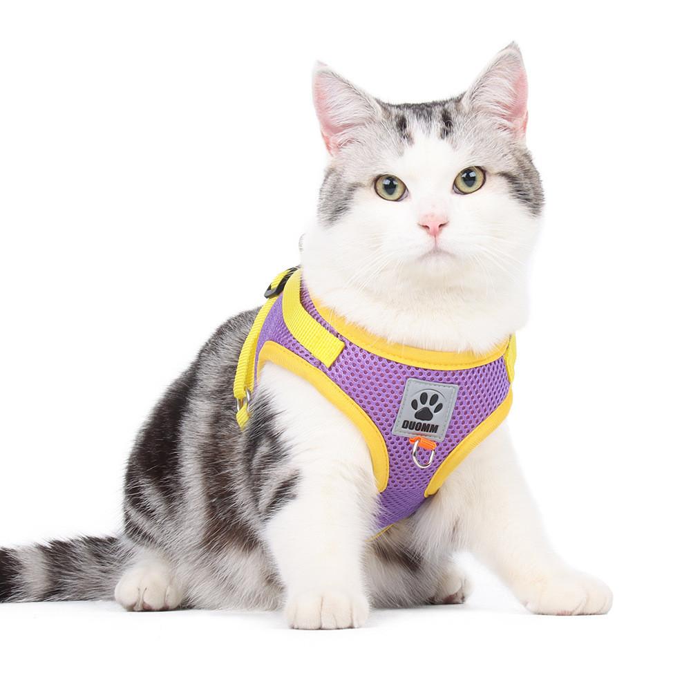 Lightweight Pet Harness With Leash For Cats And Dogs Breathable Polyester Reflective Safety Gear For Walks