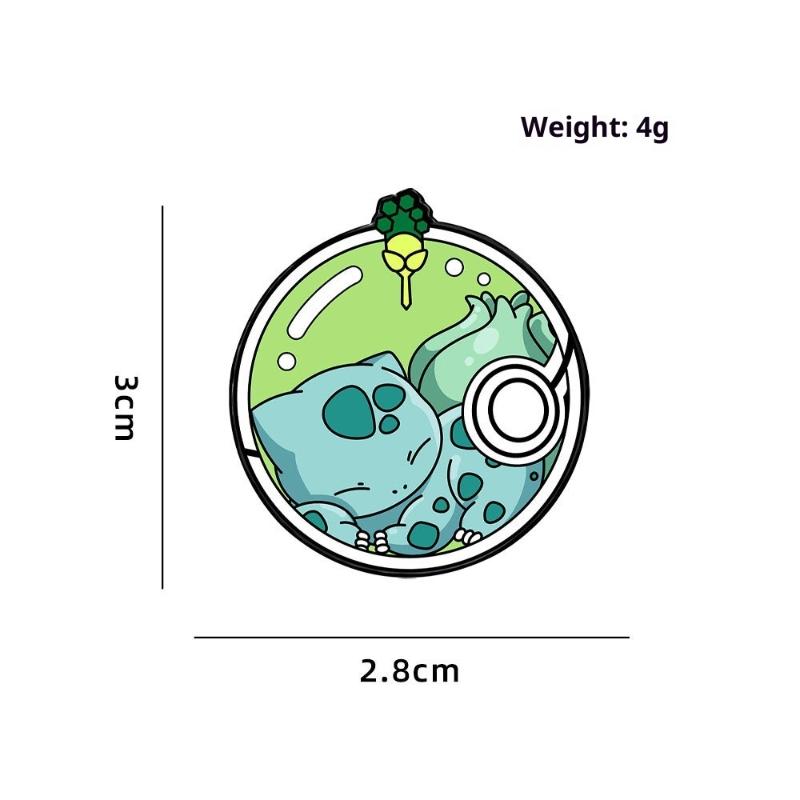 4Pcs Pokemon Enamel Pins Set Pikachu Charmander Play Poké Ball Brooch Cute Lapel Cosplay Badges Cartoon Jewelry Accessories