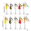 5Pcs Trout Fishing Spoons Lures Fishing Spinner Metal Hard Baits with Treble Hook Sequins Baits Crankbaits Easy to Use