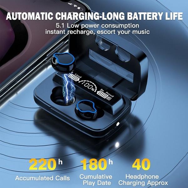 3D Touch Bluetooth 5.1 Ohrhörer 9000 mAh LED-Display Drahtlose Headsets Rauschunterdrückung Headset 9D HiFi Stereo Kopfhörer IPX7 Wasserdicht