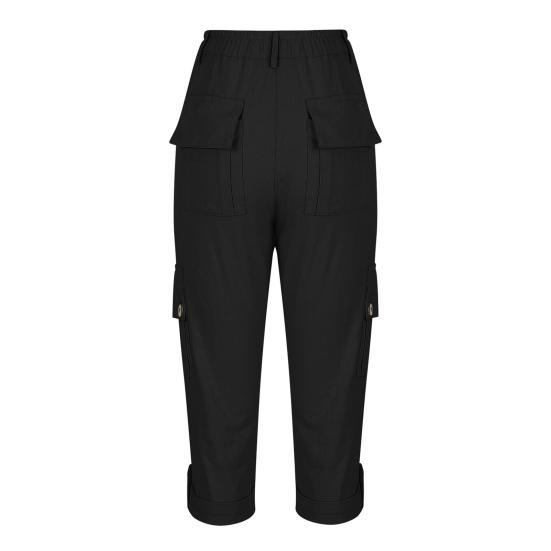 Women's Capris Cargo Joggers Mid Rise Cropped Cargo Pants Summer Quick Dry Hiking Pants with Multi Pockets