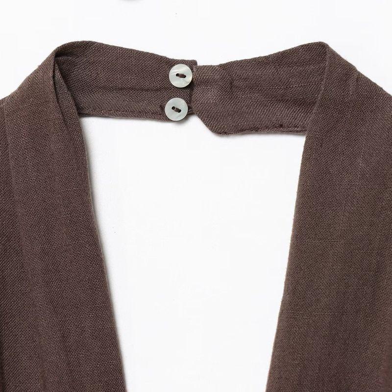 Kaslead New Women Clothes Western Style Neck Collar Blended Long Jumpsuit 3343730 700