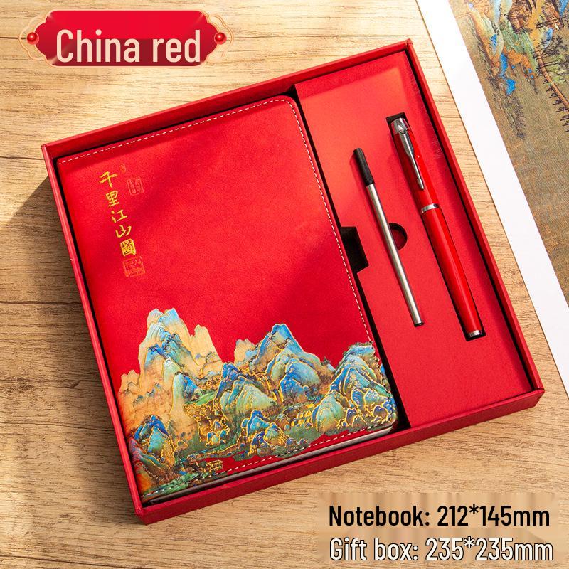 Exquisite Guochao Chinese Style Notebook & Diary Gift Set for Business Meetings