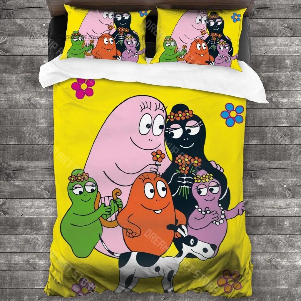 3D Print Cartoon Barba-Papa Bedding Set Single Twin Full Queen King Size Bed Set Aldult Kid Bedroom Duvetcover Sets