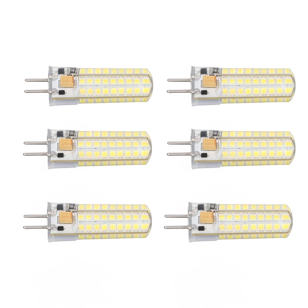 6-Pack GY6.35 LED Bulbs, 7W ACDC12V, 700lm, 360-Degree LED Cone Bulbs, for Pendant Lamps and Ceiling Lamps (Bright Light)