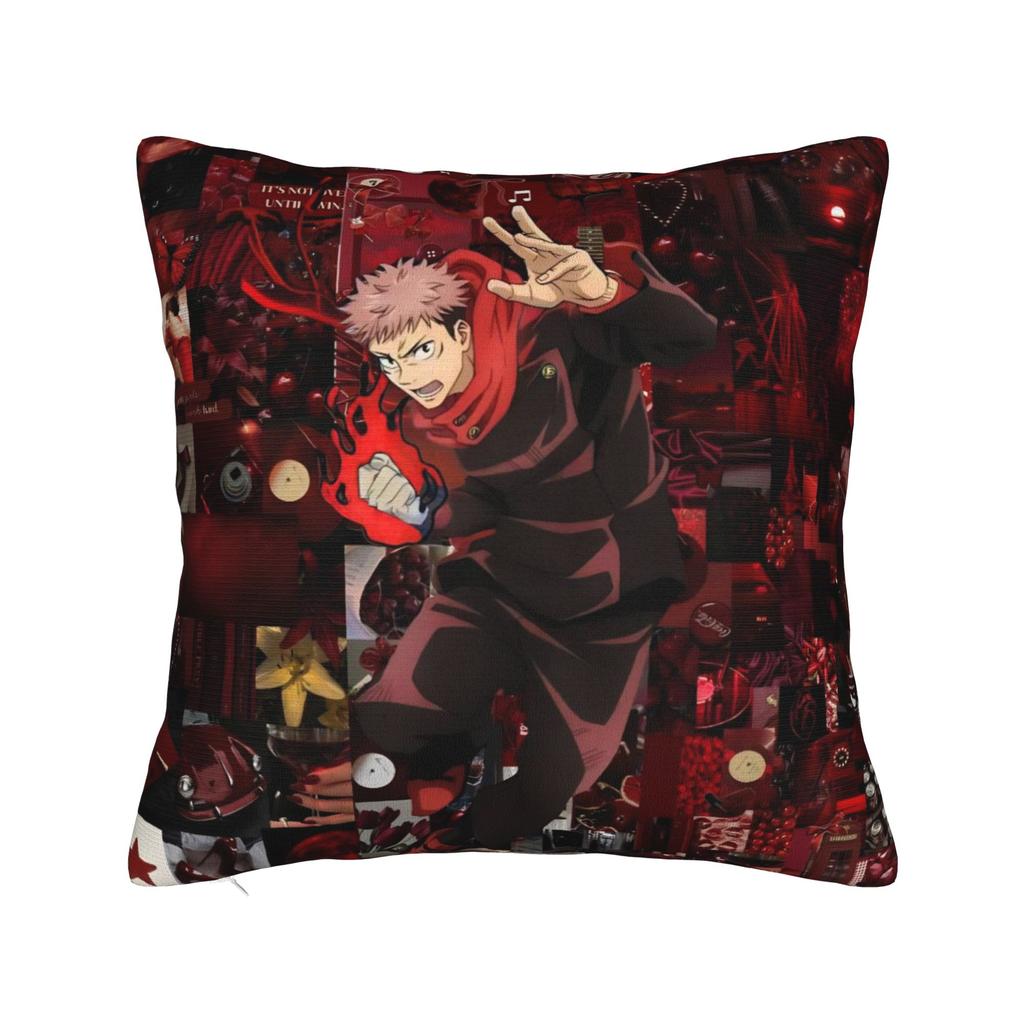 Itadori Yuji Pillowcases Merchandise Soft Cushion Cover Decoration JJK Anime Throw Pillow Case Cover Home Multiple Sizes