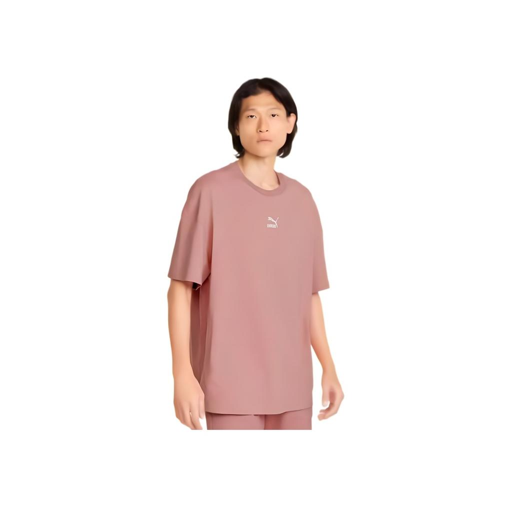Puma Sports Running Training Fitness Quick-Dry Breathable Round Neck Short Sleeve T-Shirt Men Tops Rose-Pink 533100-24