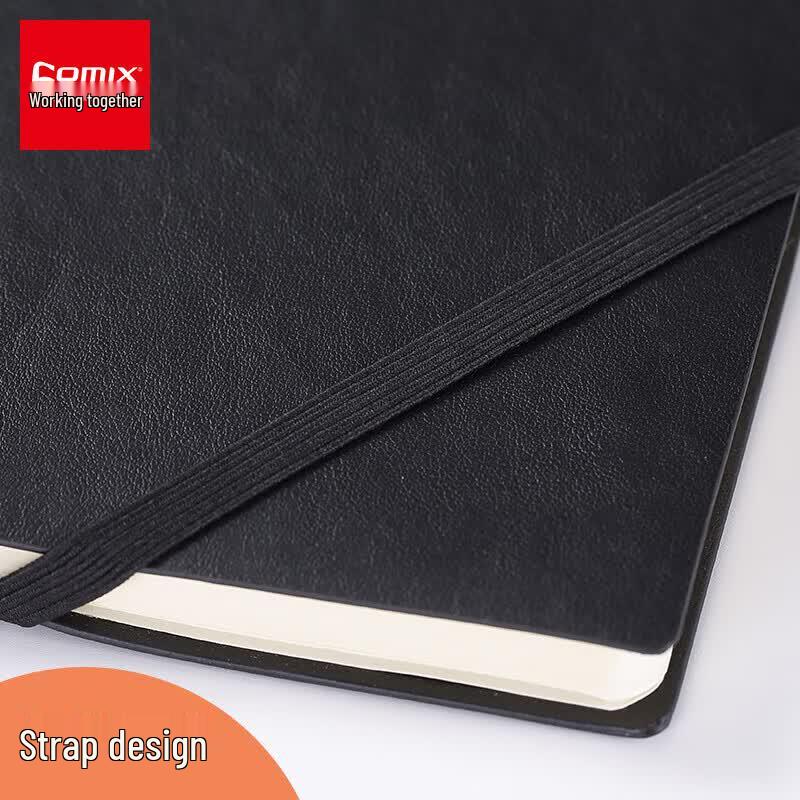 Qixin A5 Soft Leatherette Notebook with Diagonal Strap