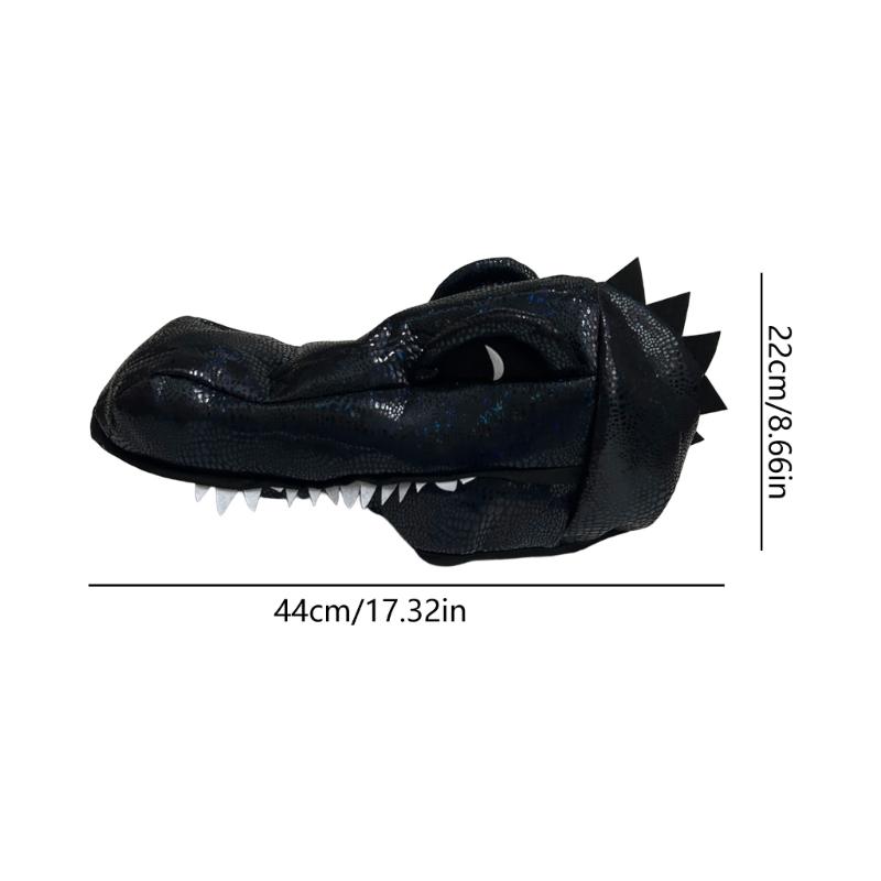 Realistyczna Maska Krokodyla Kapelusz Nakrycie Głowy Miękka Oddychająca Tkanina Kapelusz na Imprezy Halloweenowe Wydarzenie Cosplay Spotkanie