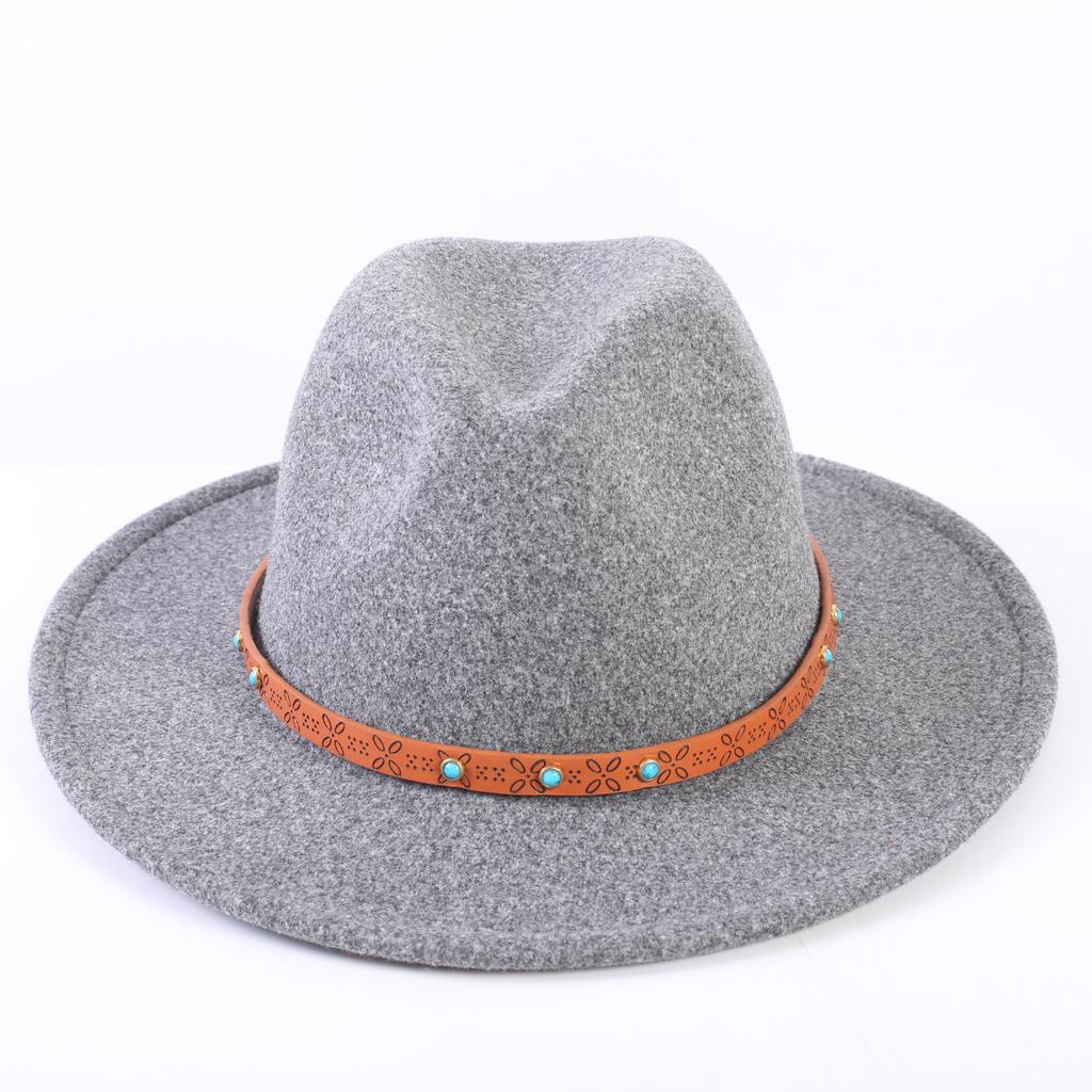 Popular European and American High-end Wool Top Hat, Men's and Women's Fashion Versatile Elegant Top Hat Jazz Hat