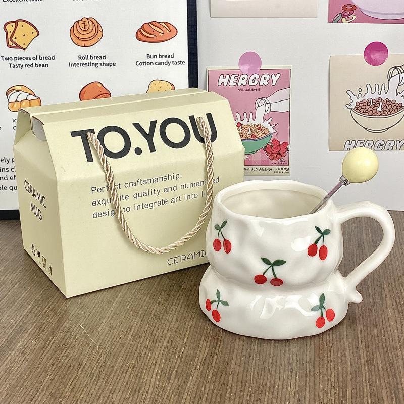 Unterglasurfarbiger Keramikbecher Souvenirbecher für Zuhause Geburtstagsgeschenk Wasserbecher Paar Kaffeetasse Persönlich