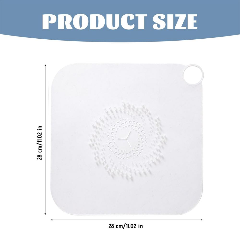 Bathroom Hair Stopper 11-Inch Silicone Drain Protector Hair Stopper Tub Accessories Trap Bathroom Floor Strainer For Washbasin