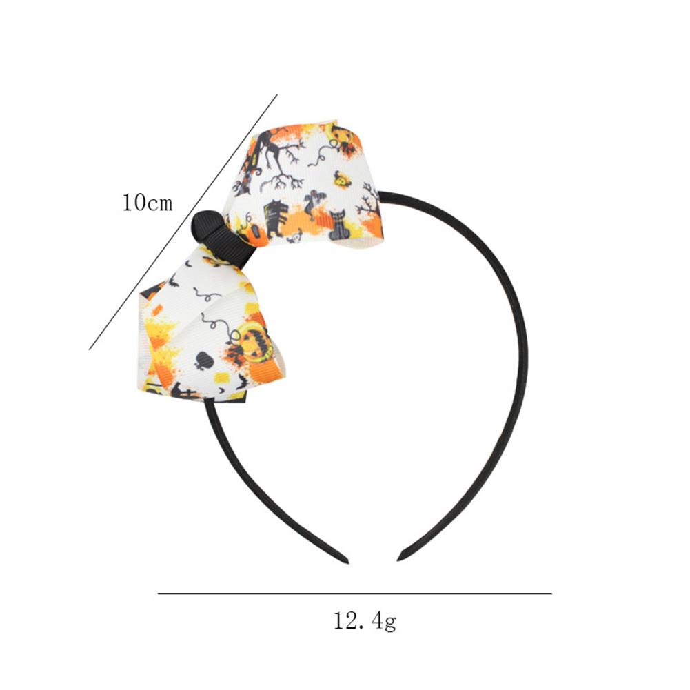 Kid Girl Fashion Bowknot Halloween Pattern Hair Band Headwear Delicate Hair Clasp for Halloween Party