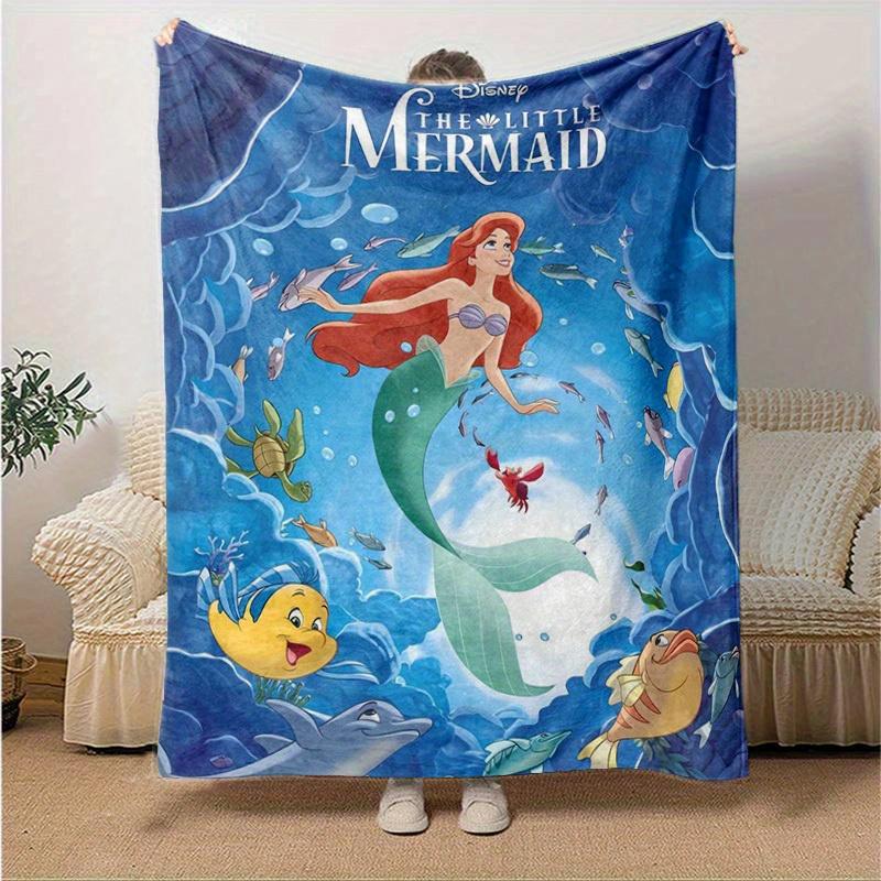 1pc, Disney The Little Mermaid Ariel Home Decor Throw Blanket Soft Coverlet for Couch, Bed, Car, Travel, Camping, Office Nap, Gift Idea