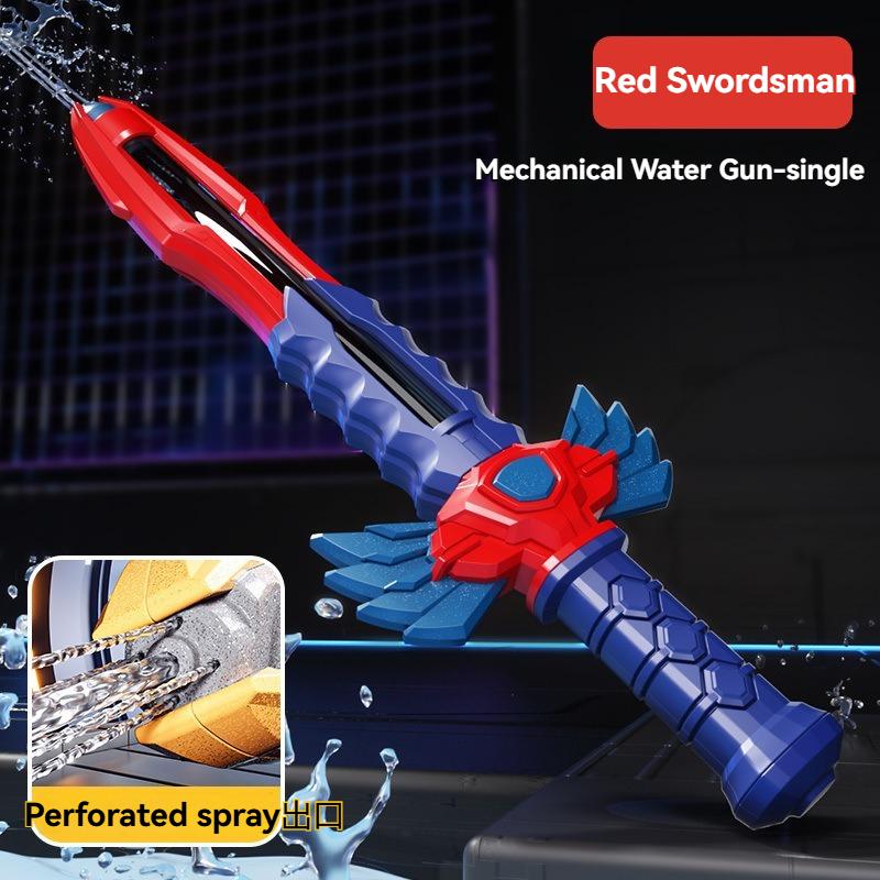 

Mech Sword Water Gun Pull type Water Gun Five hole Water Gun Simulation Sword Large Capacity Long Range Water Gun Toy