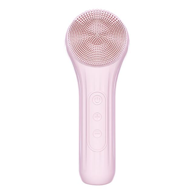 Sound Facial Cleansing Brush Waterproof Silicone Skin Care Massager with 3D Vibration For Deep Hole Cleansing