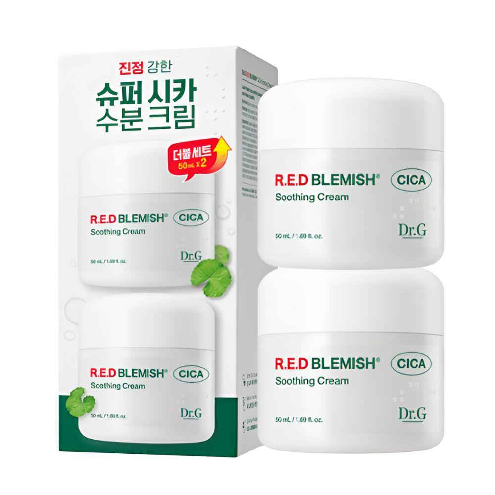 

Dr.G Red Blemish Cica Soothing Cream Duo Set Sensitive Skin Calming Moisturizer 50ml x 2