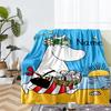 Custom Name Moomin Theme Printed Blanket - Perfect for Couch, Bed, Travel & Outdoor Use | Machine Washable, Cozy & Durable.