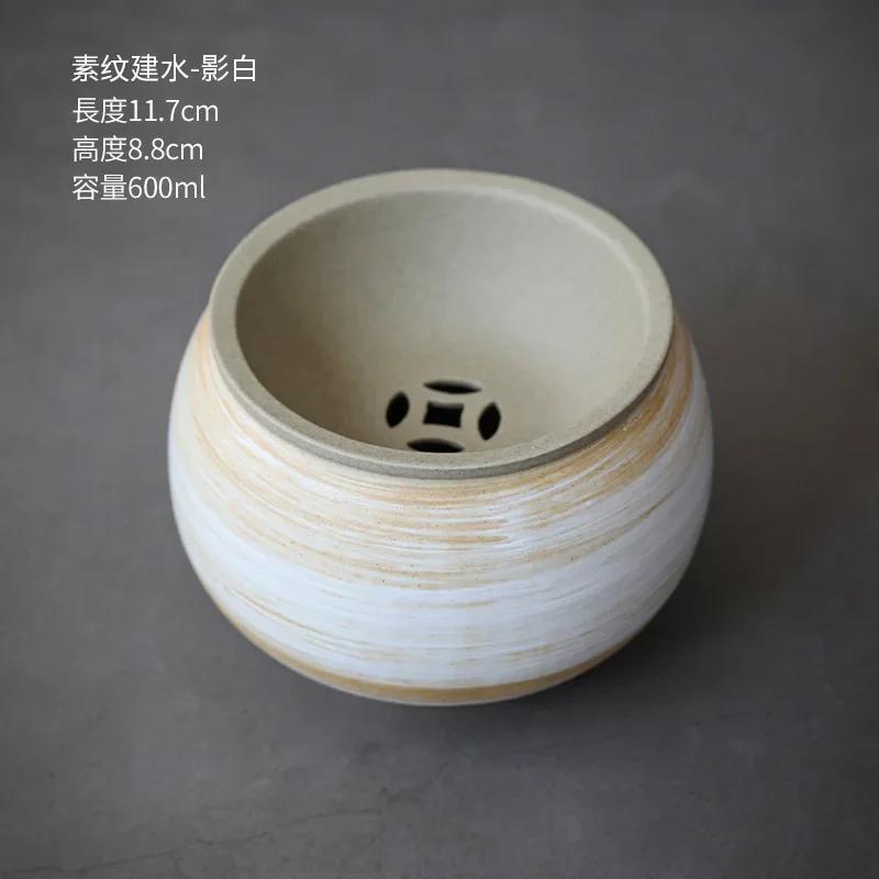 

Japanese Style Handmade Cover Tea Residue Barrel Tea Basin Cup Wash Writing-Brush Washer Ceramic Kung Fu Tea Wash