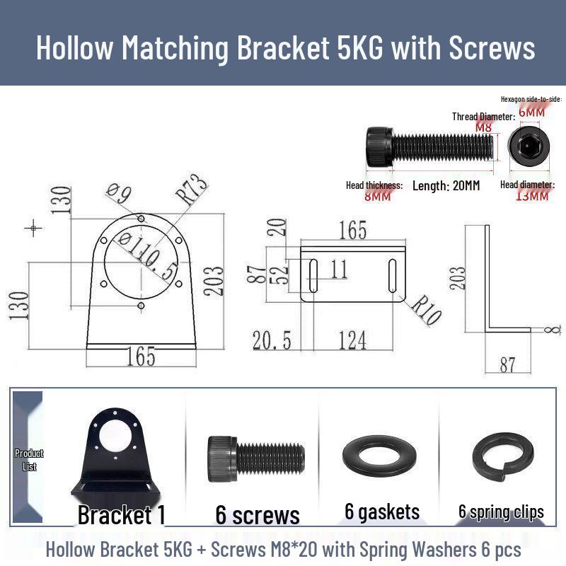 0.6KG-40KG Magnetic Powder Brake and Clutch Bracket, Single/Double Axis