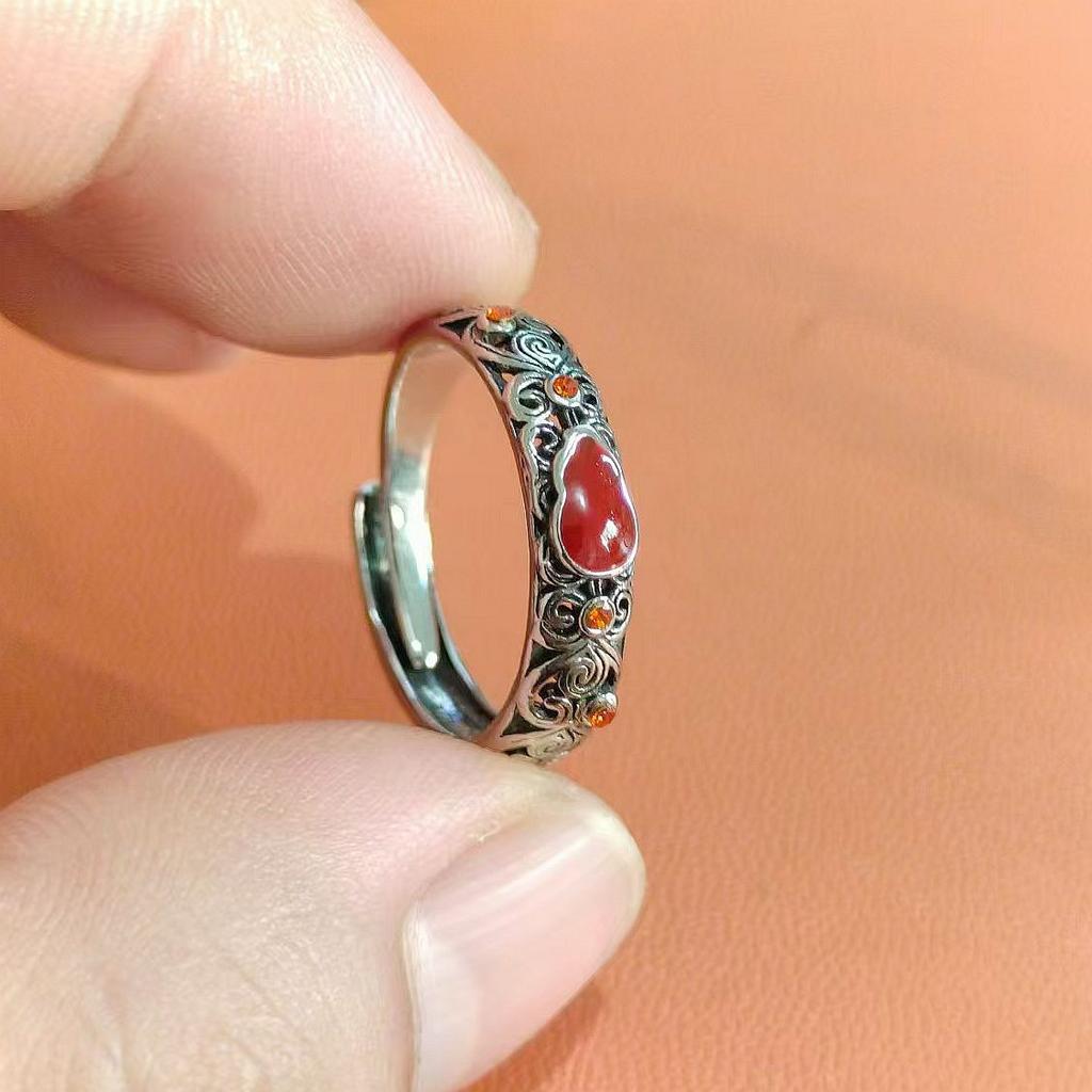Chinese Gourd Open Ring for Women Chinese Style Index Finger Ring