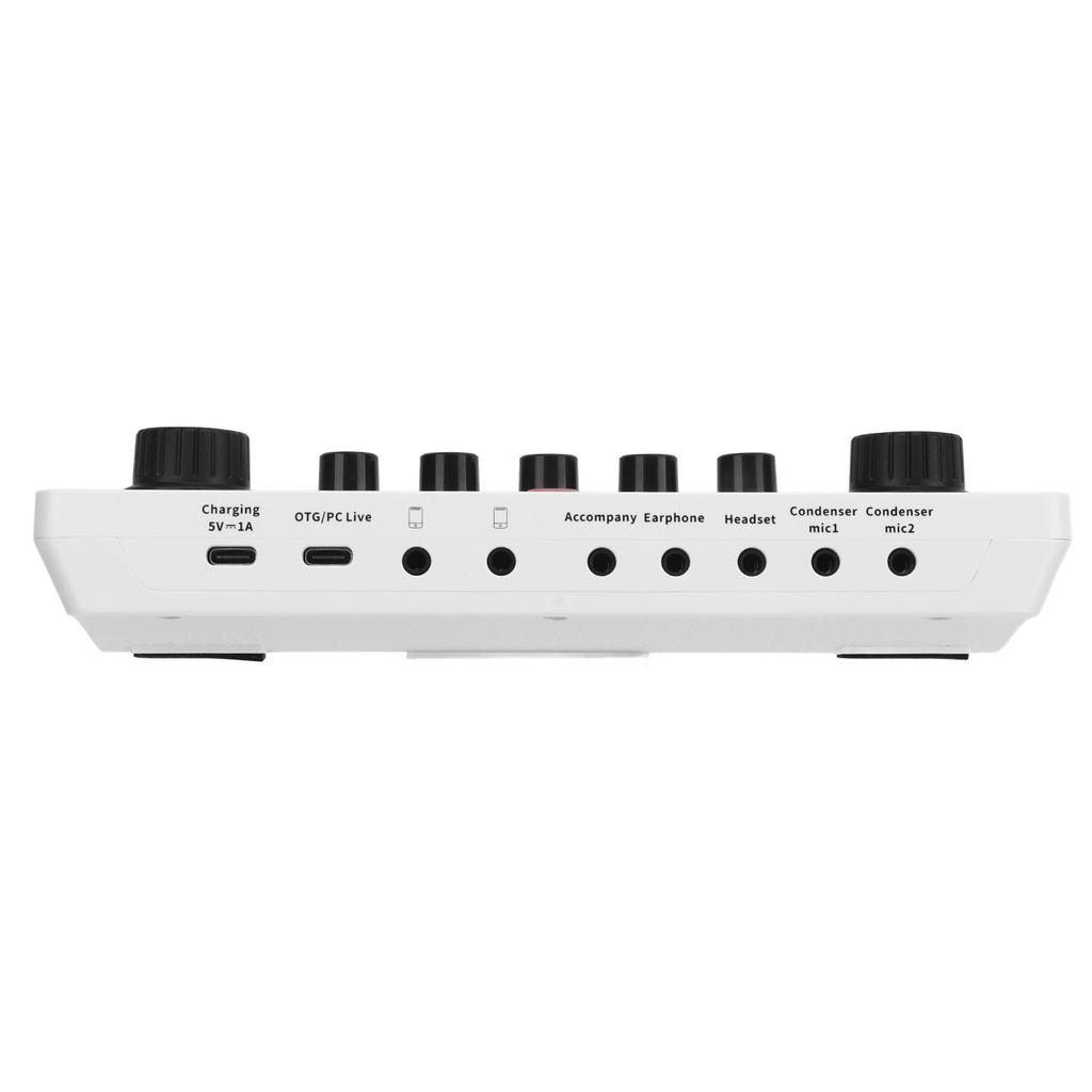 Live Sound Card Intelligent Noise Reduction USB Mini Sound Mixer Board for Music Recording Karaoke Singing