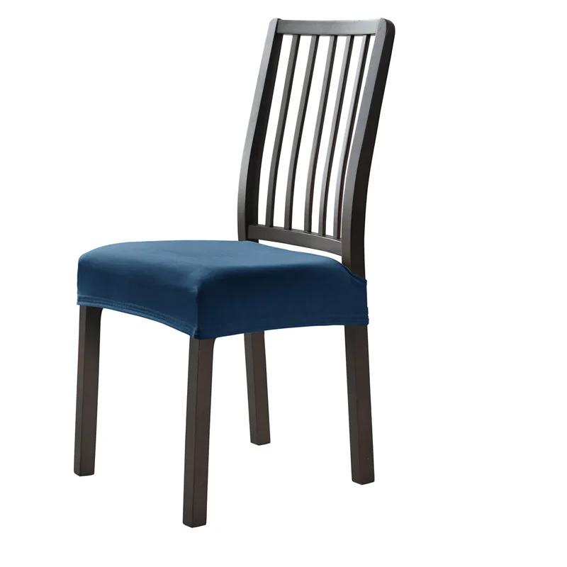 1Pc Solid Color Velvet Dining Chair Seat Cover Classic Chair Covers Removable Anti-Dirty Chair Cushion Slipcovers For El Home