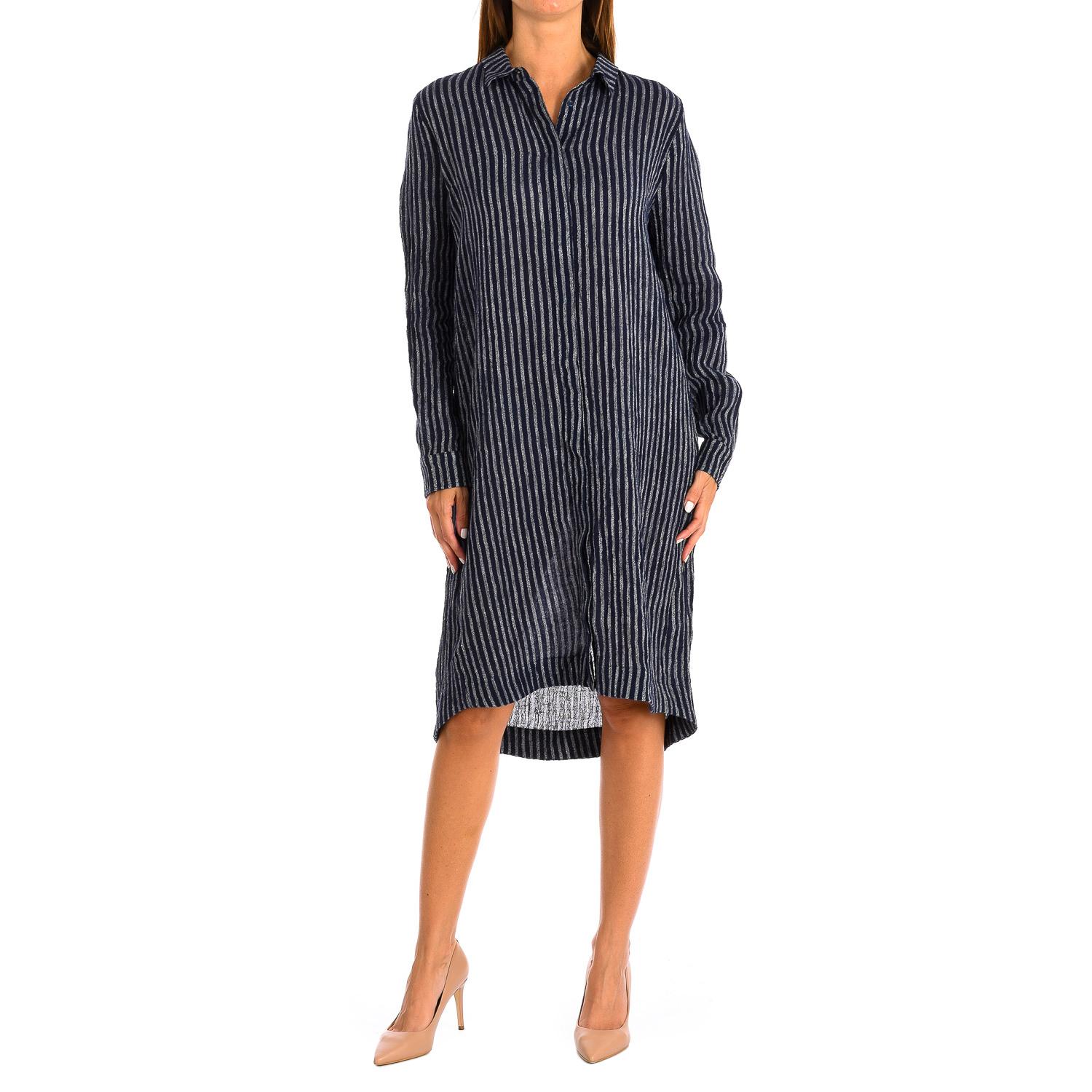 

Платье с длинными рукавами и воротником с лацканами 9017 женщина