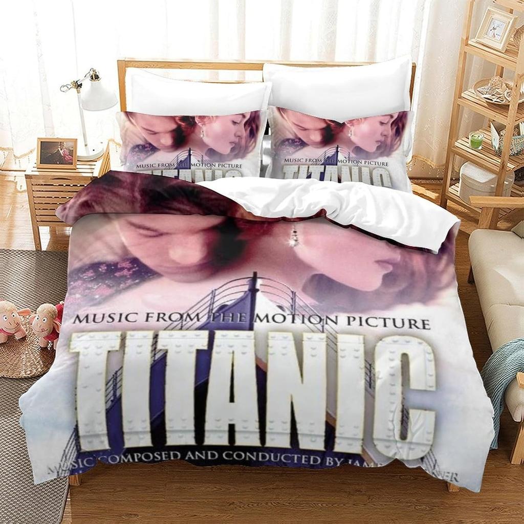 Copripiumino Federa Amore Romantico Titanic Jack Rose Set Biancheria da Letto Adulto Ragazzo Ragazza Decorazione Camera da Letto Singolo Matrimoniale Grande