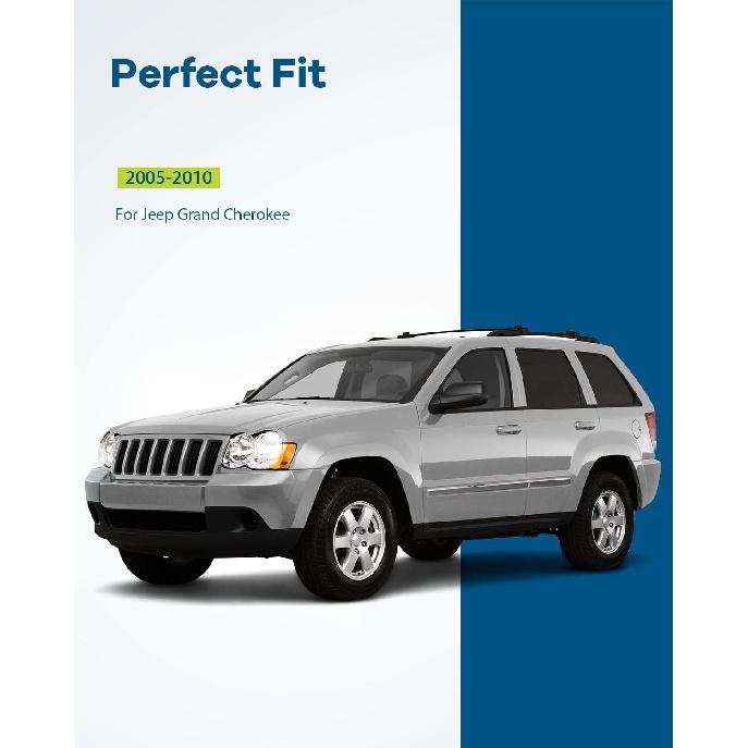 

LUJUNTEC Interior Door Handle - Front Passenger Right Side, Gray Housing w/Chrome Lever Direct Replacement for 2005-2011 for Jeep for Grand Cherokee,
