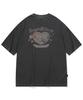 CPGN STUDIO [Cpgn X Kakao Friends] Messenger Chunsik Pigment Short Sleeve T-Shirt Smoke Black
