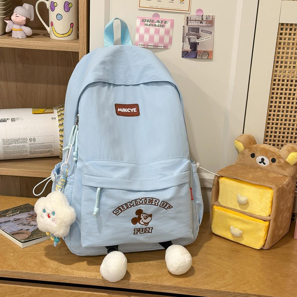 Schoolbag high-value junior high school student backpack female Korean version simple and versatile primary school student schoolbag girl cute