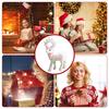 Deer Statue Decorations Reindeer Sculpture Glittering Wear Scarf Deer Figurines For Home Winter Holiday Porch Yard Window