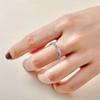 Huajie Romantic Heart Hollow Shape Wedding Women's Rings Inlaid White Zircon Banquet Silver Ring  Trend