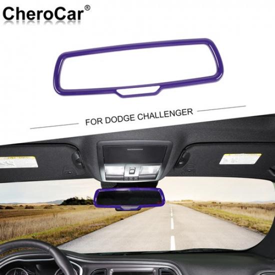 Rearview Mirror Frame Trim Cover Accessories For Dodge Challenger Charger Purple