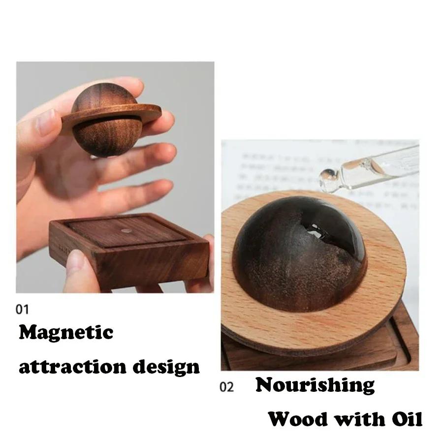 Wooden Ball Essential Oil Diffuser Aromatherapy Wood Creative Car Aromatherapy Wood Essential Oil Diffuser