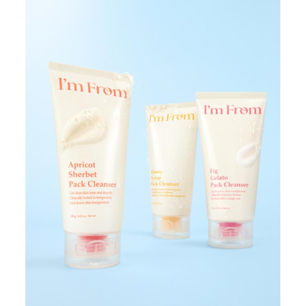 Imfrom [miniature Set] Pig Gelato + Honey Syrup + Apricot Sherbet Pack Cleanser 30g