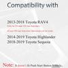 Key Fob Keyless Entry Fits for Toyota RAV4 Highlander Sequoia 2013 2014 2015 2016 2017 2018 Remote Control Key Replacement 4 Button GQ4-52T
