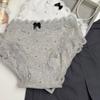 3Pcs Dot Lace Bowknot Panties Sweet Underwear for Women Lingerie Seamless Briefs  Girl