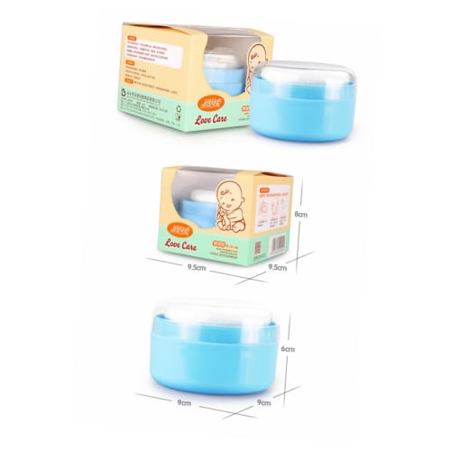 MOLUCKFU 2er-Pack Leere Körperpuderquasten-Dose mit Pudersieb und Verstellbarem Puderstreuer, Perfekt für Zuhause oder Reisen, Inklusive einer niedlichen Schwammpuderquaste