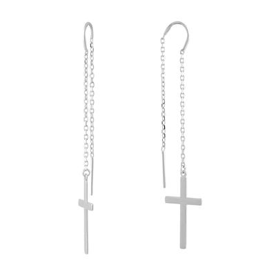 Silver Earrings Without Stones (2052647)