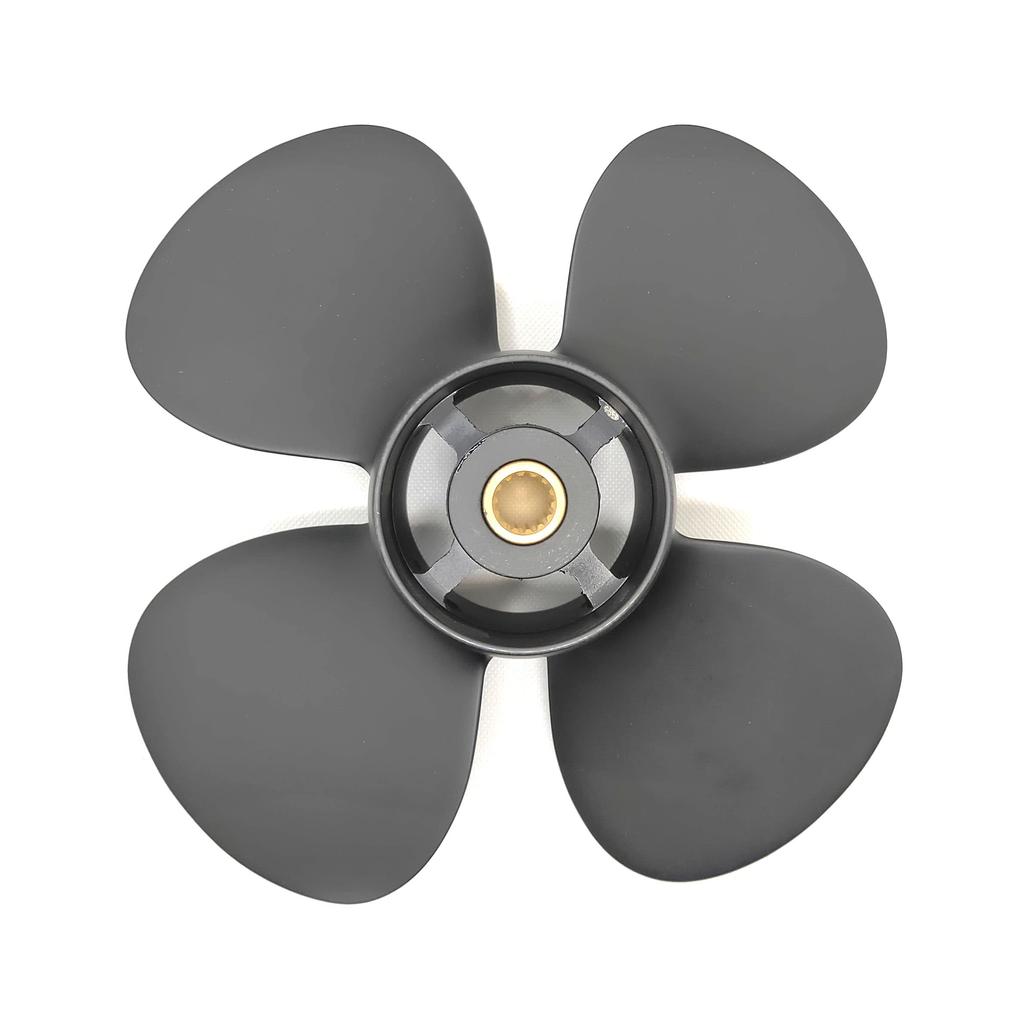 Tohatsu Outboard Motor Genuine for HP Part Part Propeller, 7-pitch, Aluminum, 4-blade, 9.9-20 engines, Number 3Y0B64514-0