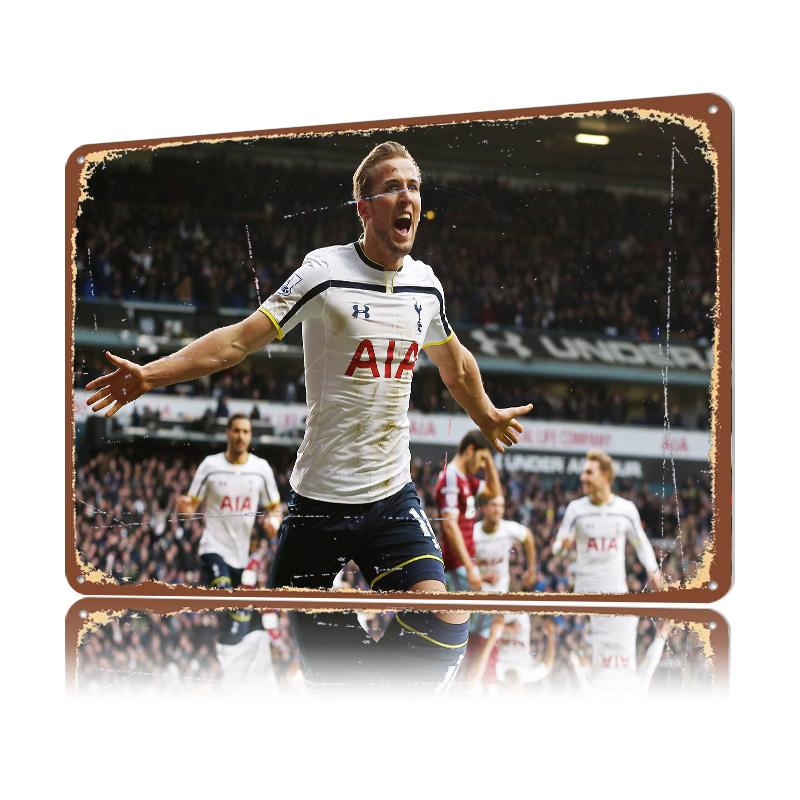 Harry Kane Football Printed Poster Customized Retro Wall Art Vintage Metal Tin Signs for Home Aesthetic Room Decor Men Man Cave
