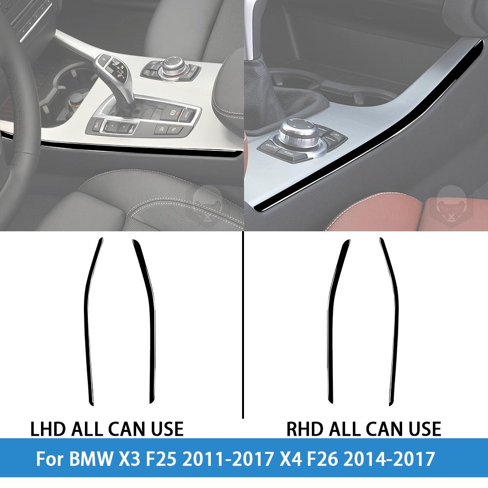 For BMW X3 F25 2011-2017 X4 F26 2014-2017Car Accessories Piano Black Interior Air Vent Taillight Console Trim Modified Sticker