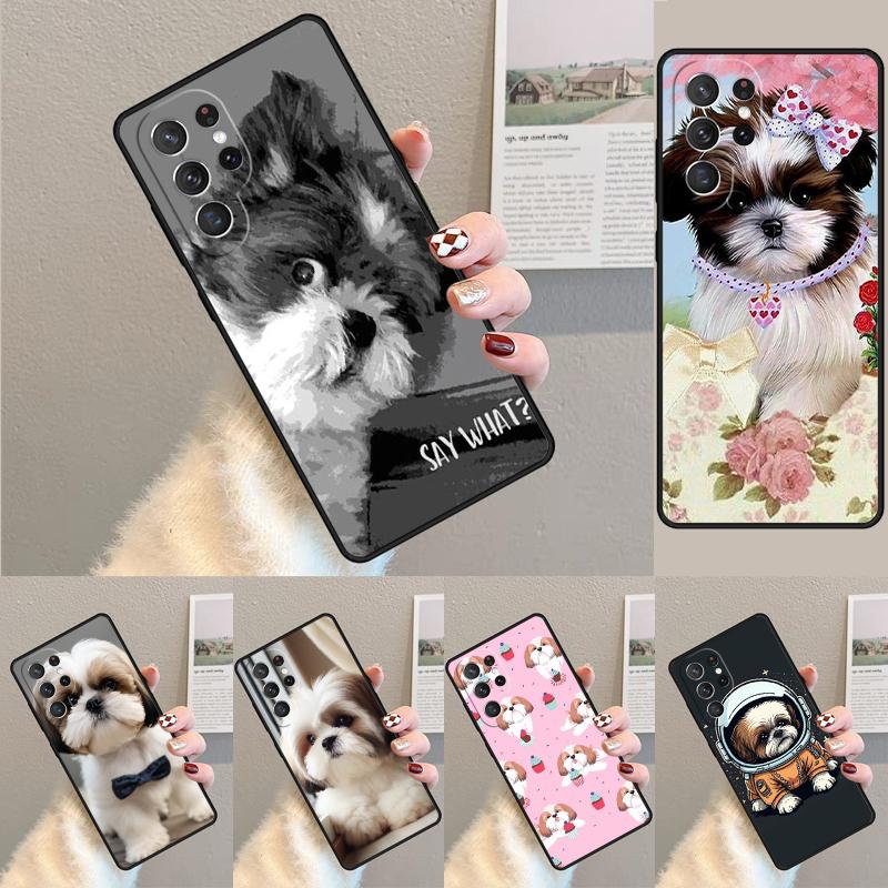 Cartoon Shih Tzu Dog Phone Case for Samsung Galaxy Note 10 Pro S26 Ultra S23 S24 FE S25 S21 S22 PLUS Shockproof Cove