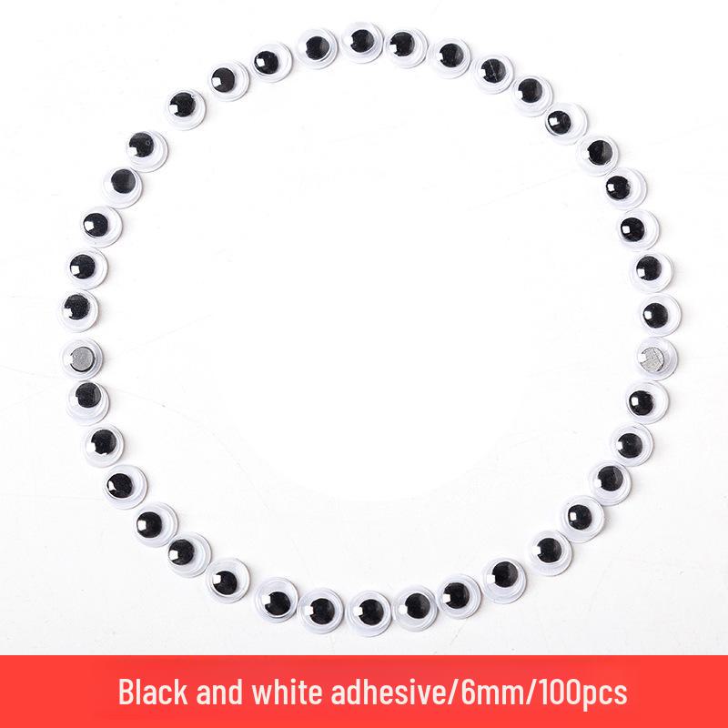 

3D-глаза животных своими руками с черно-белыми наклейками для поделок