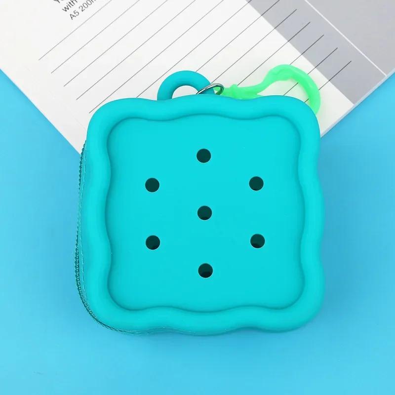 Soft Holes Coin Purse Mini Silicone Card Holder Zipper Storage Bag Women Girls Cute DIY Wallet