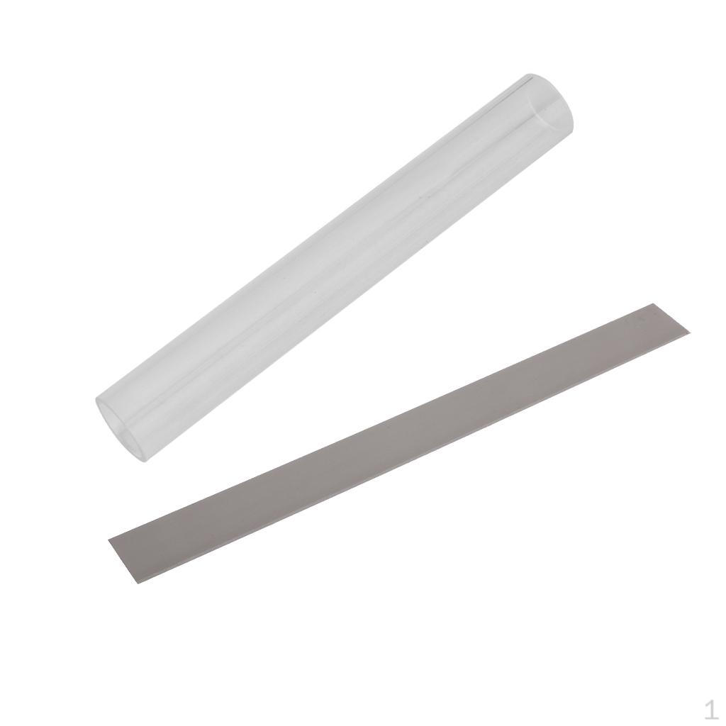 

2 режущих инструмента из нержавеющей стали диаметром 8 дюймов и прозрачный акриловый валик диаметром 7 дюймов для полимеров