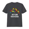Autism Grandma Awareness Month Proud T Shirt Vintage Washed Comfortable Slightly Graphic Homme Casual Stylish Fashion Stretched