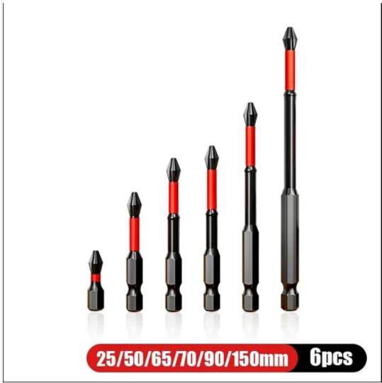 

Набір викруток Сильна магнітна головка Пакетна сталева хрестова викрутка з шліцом Біти для ремонту автомобілів Аксесуари для електроінструментів XL